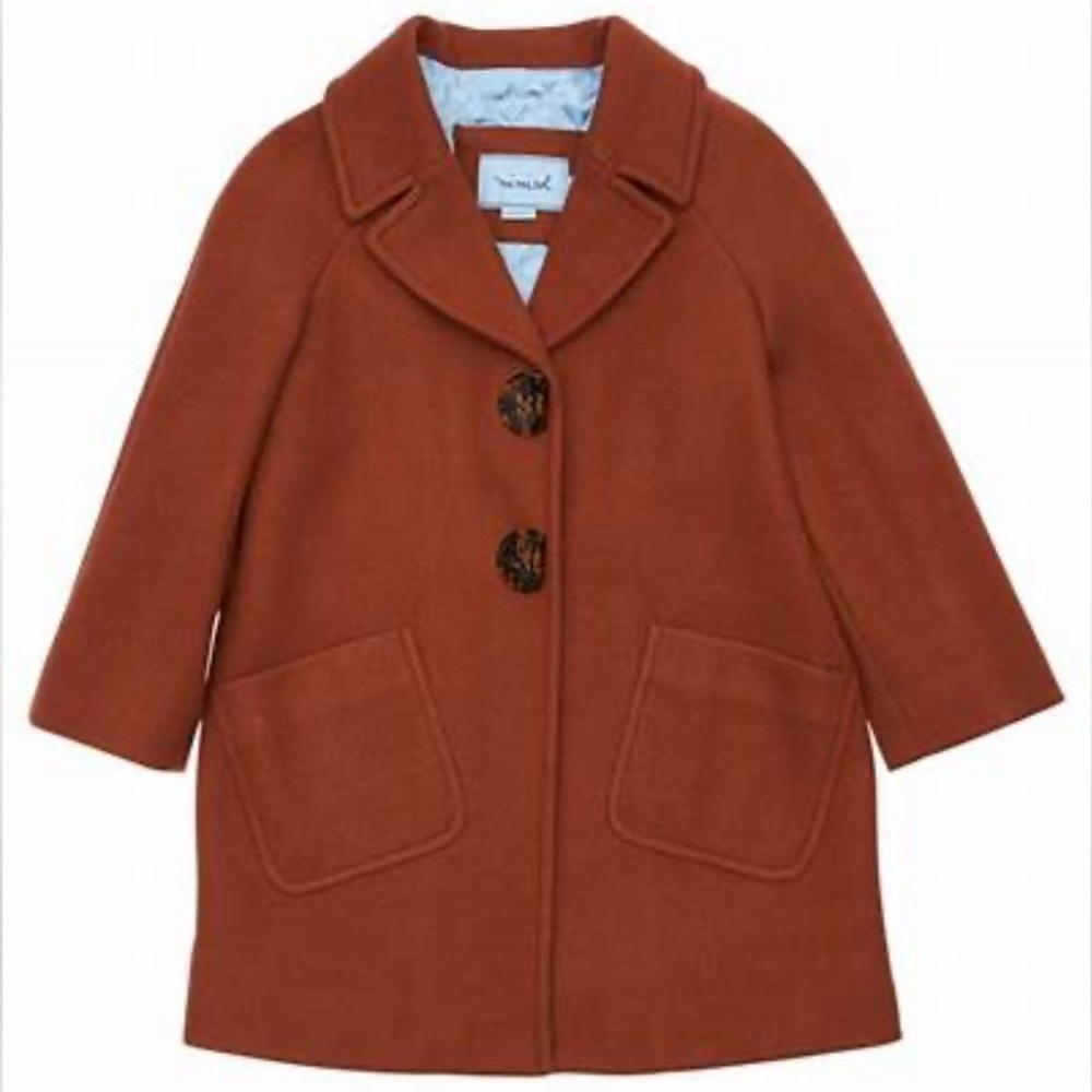 KIDS' QUILTED FELT VISCOSE BLEND COAT